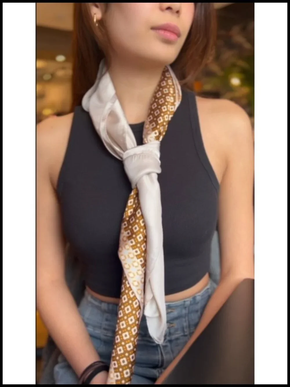 Lightweight Silk Designer Scarf - Neck Scarf Shawl Wrap
